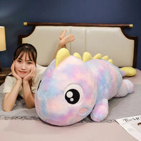 HKM-922003 Colorful Large Dinosaur Plush Toy - Soft Stuffed Animal Pillow for Kids' Bedrooms (80-170cm)