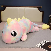 HKM-922003 Colorful Large Dinosaur Plush Toy - Soft Stuffed Animal Pillow for Kids' Bedrooms (80-170cm)