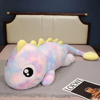 HKM-922003 Colorful Large Dinosaur Plush Toy - Soft Stuffed Animal Pillow for Kids' Bedrooms (80-170cm)