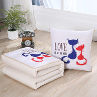HKM-922067 Multifunctional Quilted Cotton and Linen Pillow, 50cm x 50cm, Versatile Home Decor