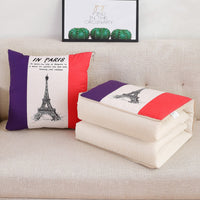 HKM-922067 Multifunctional Quilted Cotton and Linen Pillow, 50cm x 50cm, Versatile Home Decor