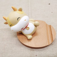 HKM-922131 Beech Wood Lazy Phone Holder - Creative Resin Mobile Stand with Custom Lettering Options