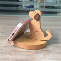 HKM-922131 Beech Wood Lazy Phone Holder - Creative Resin Mobile Stand with Custom Lettering Options