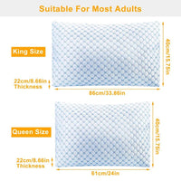 HKM-922195 Cooling Memory Foam Pillow with Adjustable Shredded Foam and Double-Sided Cover