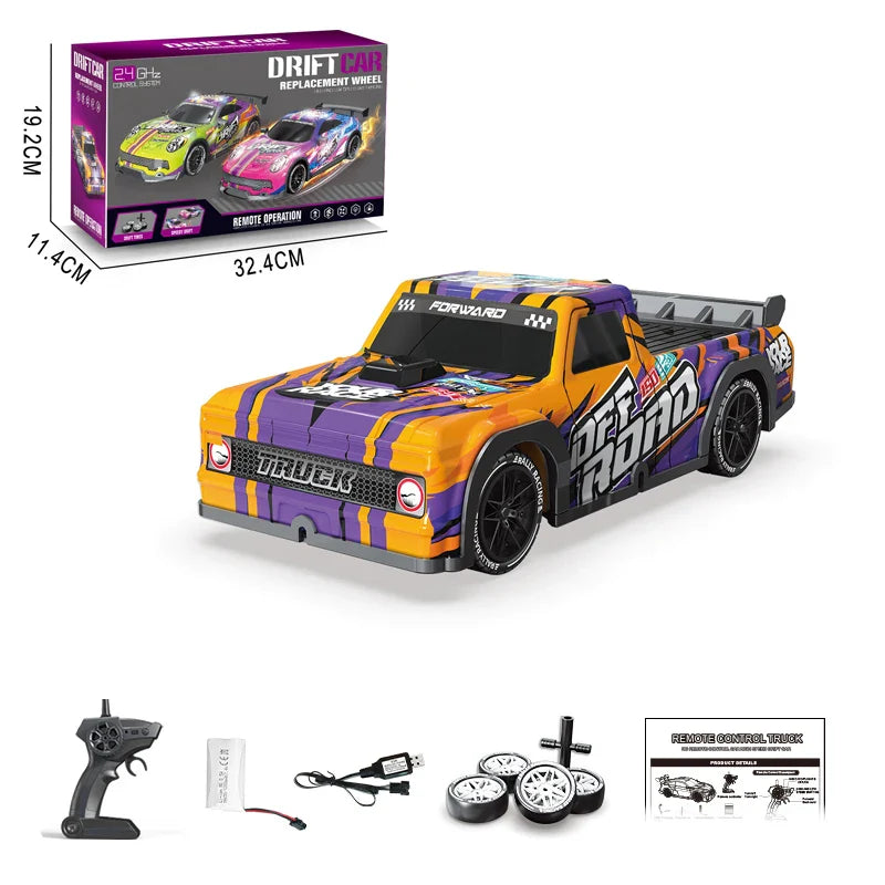 HKM-922323 1:16 Scale 4WD RC Drift Car with Remote Control - Electric Racing Vehicle for Kids and Beginners