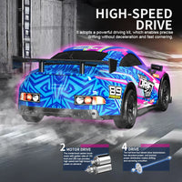 HKM-922323 1:16 Scale 4WD RC Drift Car with Remote Control - Electric Racing Vehicle for Kids and Beginners