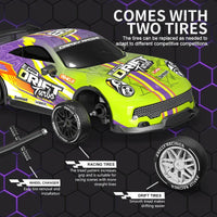 HKM-922323 1:16 Scale 4WD RC Drift Car with Remote Control - Electric Racing Vehicle for Kids and Beginners