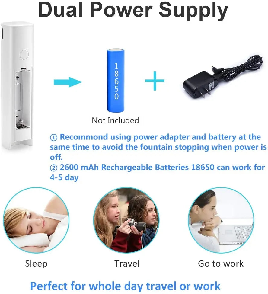 KTX-922515 Automatic Pet Water Fountain with 2.5L Capacity and Infrared Sensor