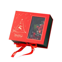 HKM-922515 Christmas Eve Aromatherapy Gift Box in Red Fabric with Special Paper Packaging