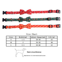 HKM-922771 Festive Large Dog Bow Christmas Collar - Adjustable Polyester for All Seasons