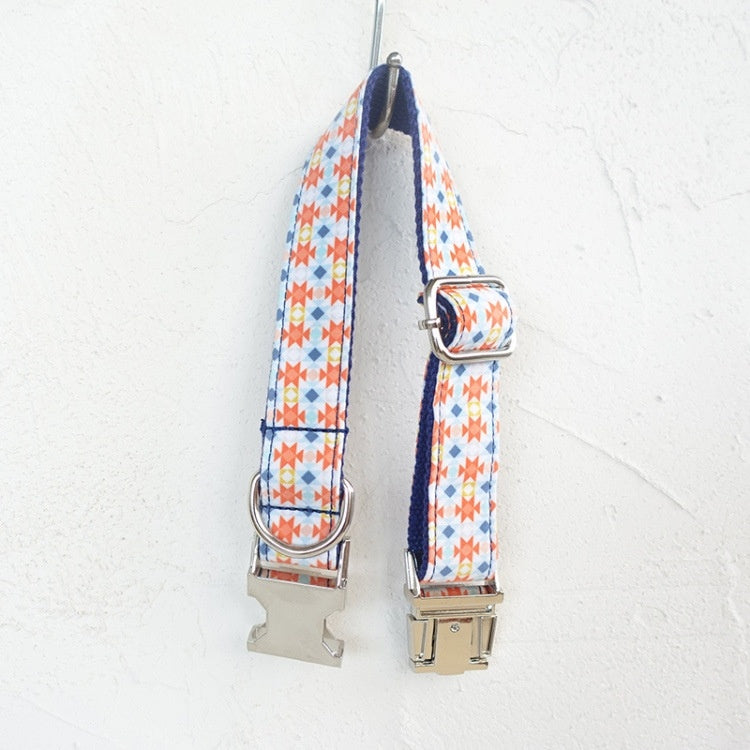 HKM-922899 Bohemian Style Polyester Dog Collar for Unique Pet Fashion