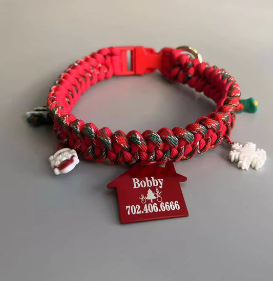 HKM-922899 Handheld Rope Dog Leash with Adjustable Release Buckles in Green and Red