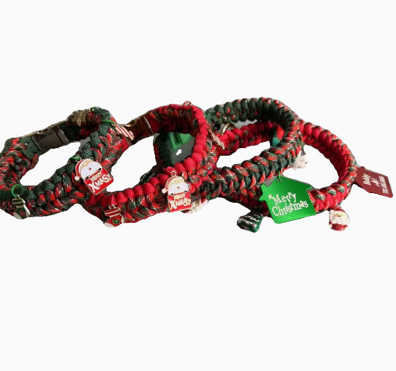 HKM-922899 Handheld Rope Dog Leash with Adjustable Release Buckles in Green and Red