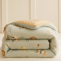 HKM-922899 Velvet Quilted Duvet Insert with Soybean Fiber for Autumn and Winter