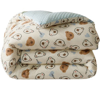 HKM-922899 Velvet Quilted Duvet Insert with Soybean Fiber for Autumn and Winter