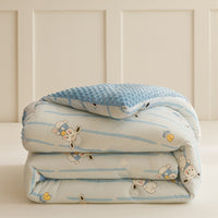 HKM-922899 Velvet Quilted Duvet Insert with Soybean Fiber for Autumn and Winter