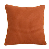 HKM-923027 Orange Plaid Cotton and Linen Cushion Cover with Geometric Design, 45x45cm
