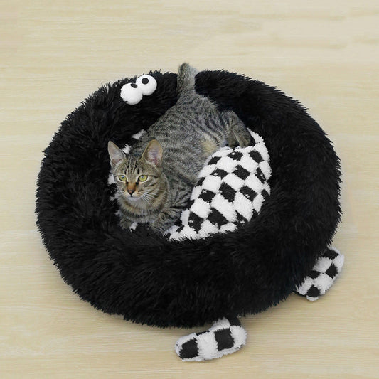 HKM-923091 Cozy Plush Nest Mat for Small and Medium Dogs, Warm Deep Sleep Bed for Autumn and Winter