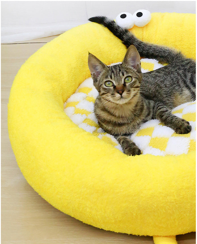 HKM-923091 Cozy Plush Nest Mat for Small and Medium Dogs, Warm Deep Sleep Bed for Autumn and Winter