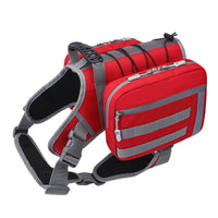 HKM-923091 Medium Size Dog Walking Snack Pack - Solid Color Oxford Cloth Pet Bag in Black, Red, Khaki, Camouflage