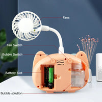 HKM-923155 Mini Bubble Camera Toy with Fan Function for Kids Outdoor Play - Creative Electric Bubble Blowing Machine
