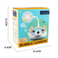 HKM-923155 Mini Bubble Camera Toy with Fan Function for Kids Outdoor Play - Creative Electric Bubble Blowing Machine