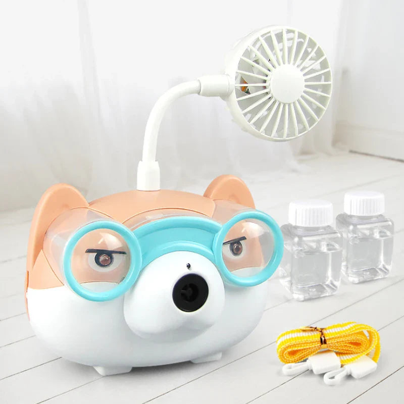KTX-923155 Mini Bubble Camera Toy with Fan Function for Kids Outdoor Play - Creative Electric Bubble Blowing Machine