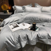 HKM-923219 Cotton Leopard Print Duvet Cover Set - 4 Pieces with Pillowcases and Quilt Cover