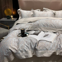 HKM-923219 Cotton Leopard Print Duvet Cover Set - 4 Pieces with Pillowcases and Quilt Cover