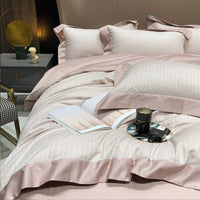 HKM-923219 Cotton Leopard Print Duvet Cover Set - 4 Pieces with Pillowcases and Quilt Cover