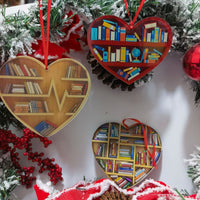 HKM-923347 Acrylic Heart-Shaped Ornaments for Holiday Decorations and Bookshelves