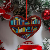HKM-923347 Acrylic Heart-Shaped Ornaments for Holiday Decorations and Bookshelves