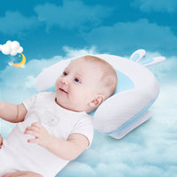 HKM-923347 Memory Foam Shaped Pillow for Infants - Breathable, Anti-Eccentric Design, 100% Cotton Cover