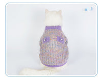HKM-923475 Cozy Purple Polyester Dog Sweater Cardigan for All Breeds