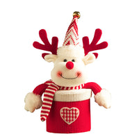 HKM-923667 Festive Christmas Eve Gift Box with Knitted Flannel Candy Holder - Oversized Cartoon Design