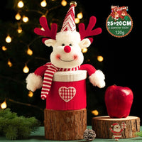 HKM-923667 Festive Christmas Eve Gift Box with Knitted Flannel Candy Holder - Oversized Cartoon Design