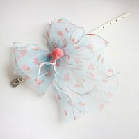 HKM-923731 Cute Pet Leather Collar with Bow - Available in Various Colors and Sizes