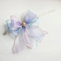 HKM-923731 Cute Pet Leather Collar with Bow - Available in Various Colors and Sizes