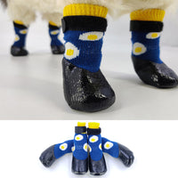 HKM-923731 Soft Soled Waterproof Dog Socks with Anti-Slip Design - 4 Pack