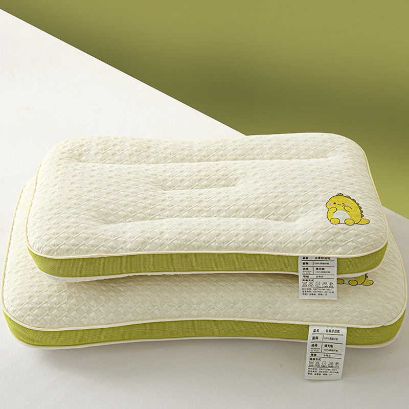 KTX-923859 Cartoon Dinosaur Kids Pillow for Cervical Support and Comfortable Sleep