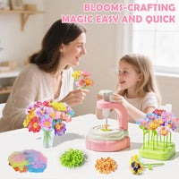 HKM-923859 DIY Handmade Fabric Flower Bouquet Craft Kit for Ages 2-13, Creative Arts & Crafts Toy