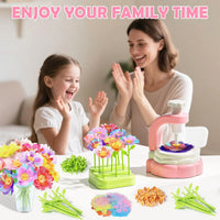 HKM-923859 DIY Handmade Fabric Flower Bouquet Craft Kit for Ages 2-13, Creative Arts & Crafts Toy