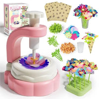 HKM-923859 DIY Handmade Fabric Flower Bouquet Craft Kit for Ages 2-13, Creative Arts & Crafts Toy