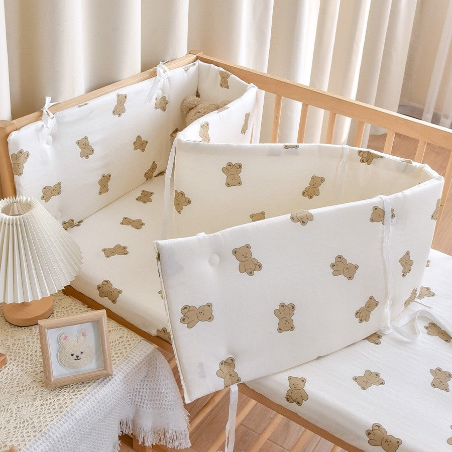 KTX-923859 Newborn Baby Cotton Gauze Bed Fence – Multiple Sizes Available