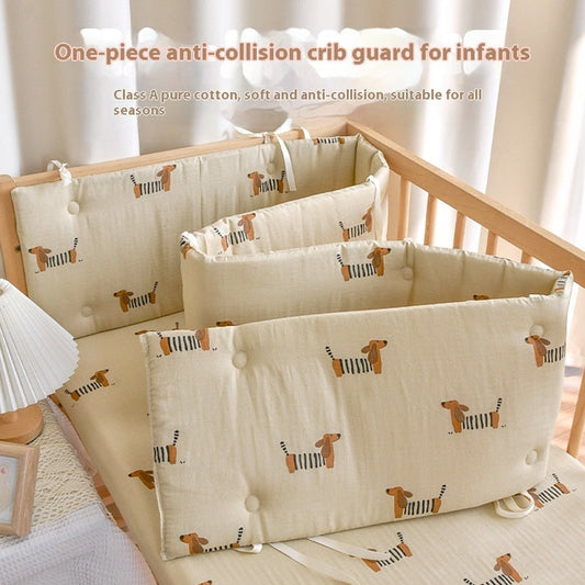 KTX-923859 Newborn Baby Cotton Gauze Bed Fence – Multiple Sizes Available