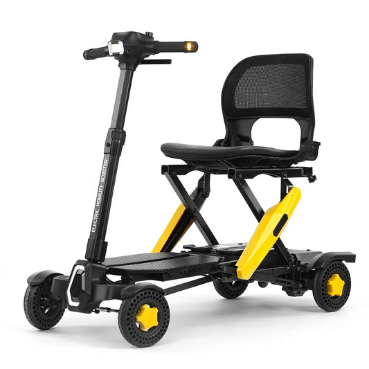 KTX-923923 Lightweight 250W Foldable 4-Wheel Electronic Mobility Scooter with 18KM Range and 8KM/H Speed for Unisex Adults