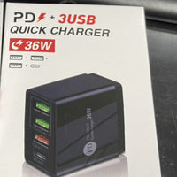 HKM-924115 20W PD Fast Charge USB Multi-Port Charger - Quick Charge Compatible