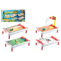 HKM-924307 Mini 6-in-1 Interactive Tabletop Game Set for Pool, Hockey, Basketball, and Golf, Ages 3+