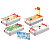 HKM-924307 Mini 6-in-1 Interactive Tabletop Game Set for Pool, Hockey, Basketball, and Golf, Ages 3+
