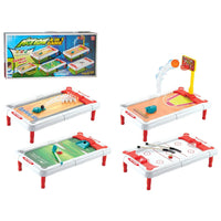 HKM-924307 Mini 6-in-1 Interactive Tabletop Game Set for Pool, Hockey, Basketball, and Golf, Ages 3+
